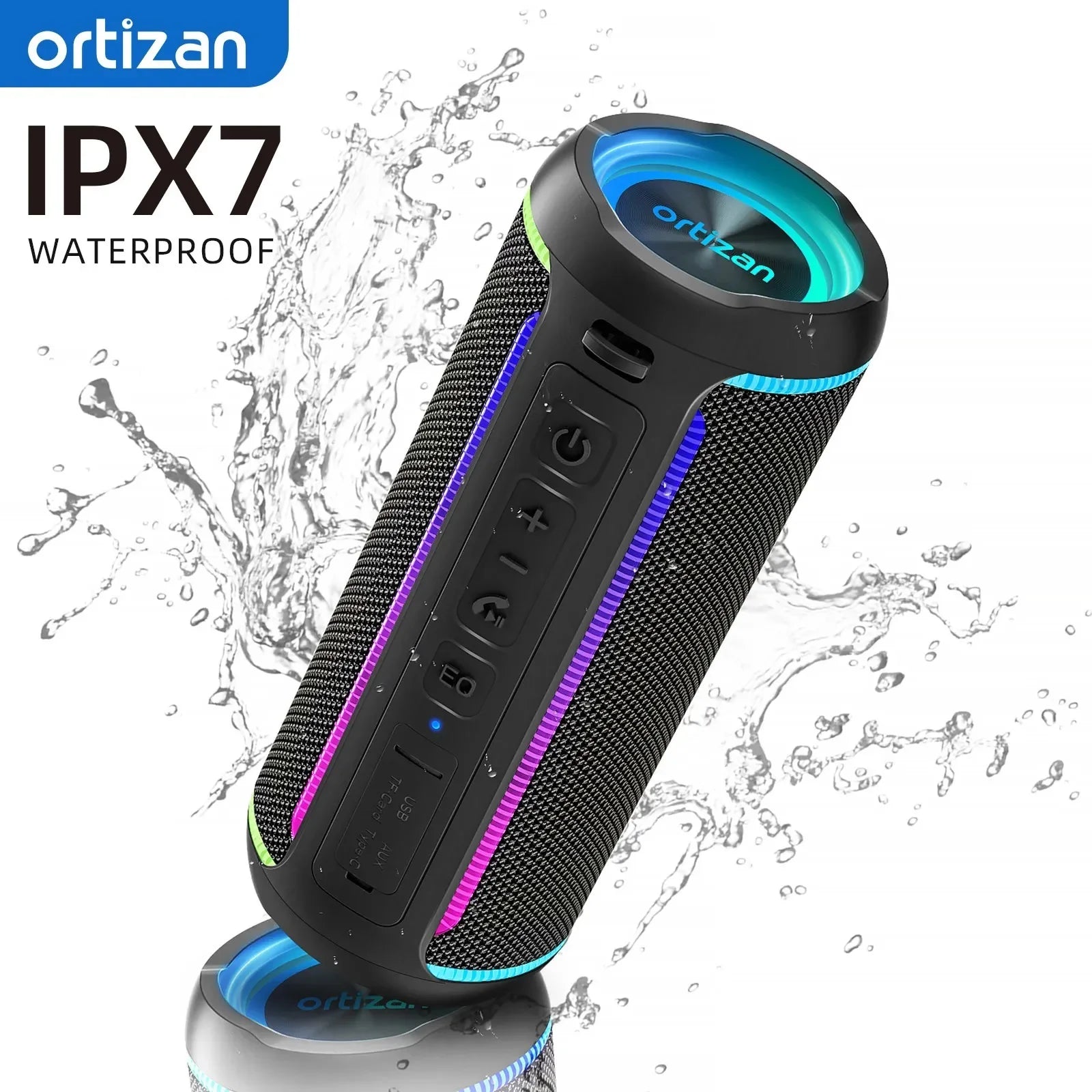 Altavoz Bluetooth Ortizan X30: 40W Estéreo, IPX7, 30H - Sonido Potente