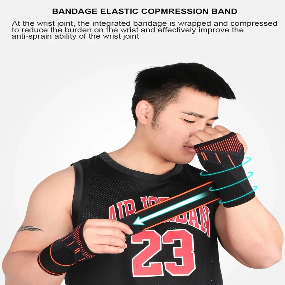 LOOGDEEL, 1 Uds., cubierta de muñeca ajustable, vendaje, pulsera tejida, presión deportiva, baloncesto, Fitness, levantamiento de pesas, protector de muñeca para hombres