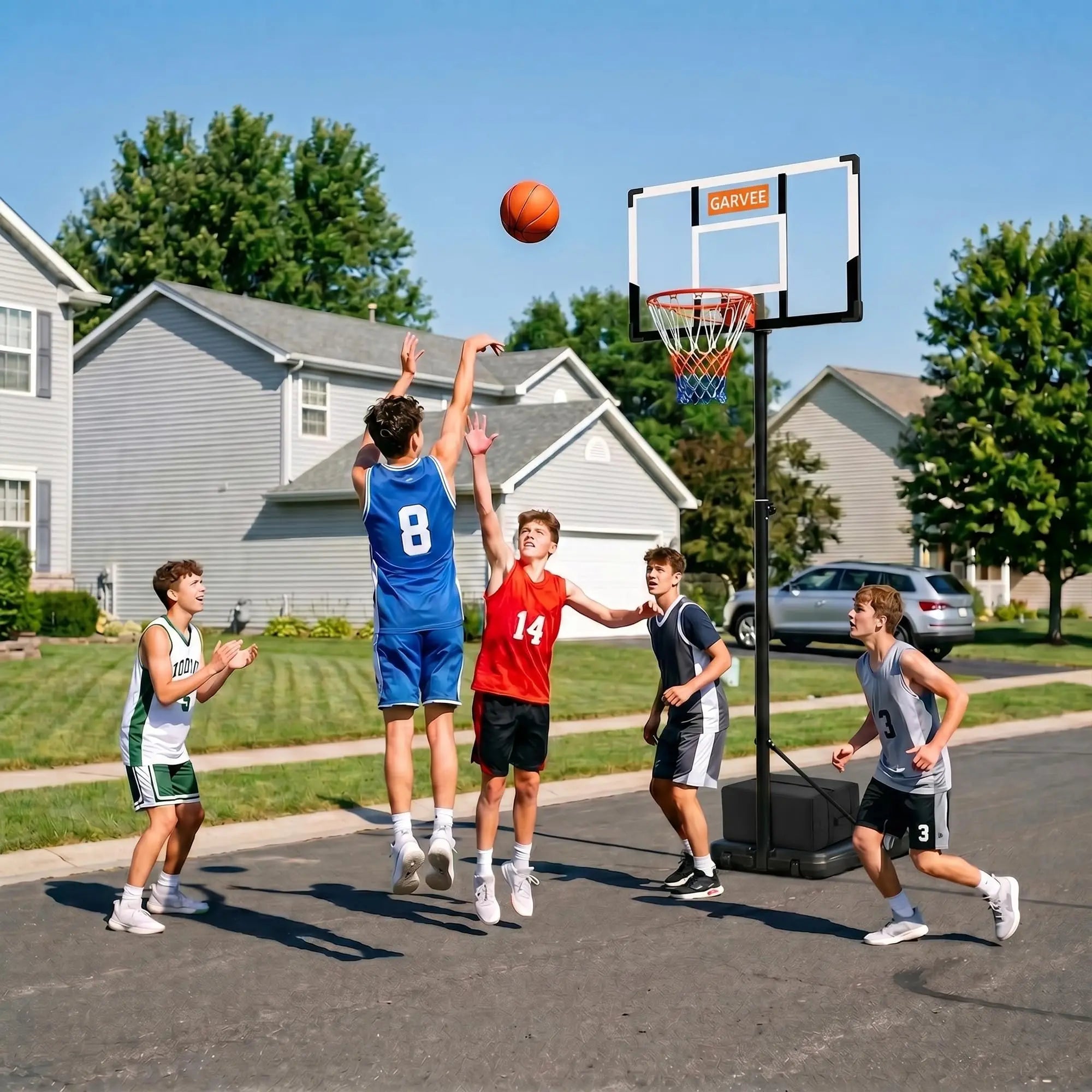 Aro Baloncesto Portátil 10ft HiMISS Niños/Adultos | Interiores/Exteriores