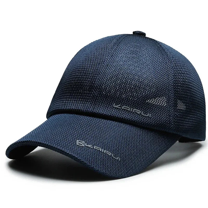 Black AIRUI unisex adjustable baseball cap, summer hip hop style with sun protection, casual accessories for outdoor wear