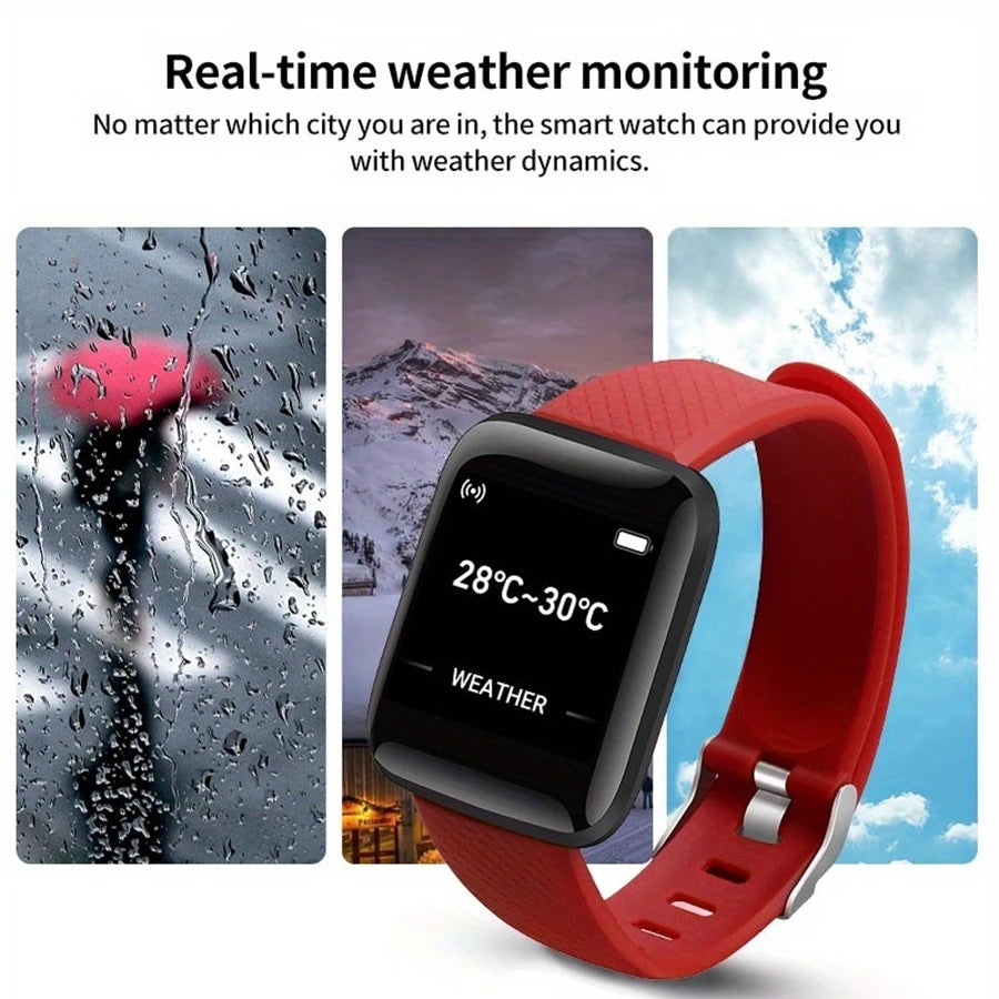 Silver CHAONB smart watch for men and women with fitness tracking, call notifications, compatible with Android and iOS devices.