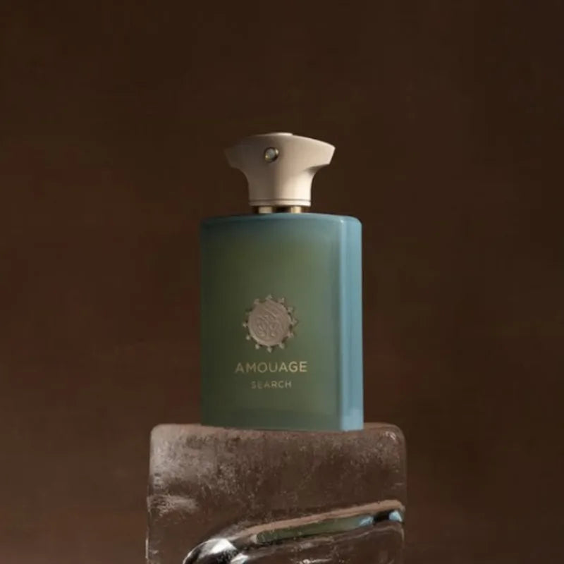 Amouage Reflection 45 XIV men's perfume bottle, 100ml, featuring a sleek glass design and elegant cap for sophisticated scent.
