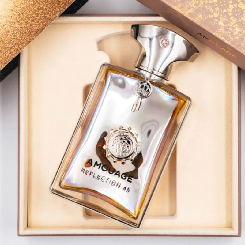 Amouage Reflection 45 XIV men's perfume bottle, 100ml, with elegant design, showcasing the luxury fragrance for men.