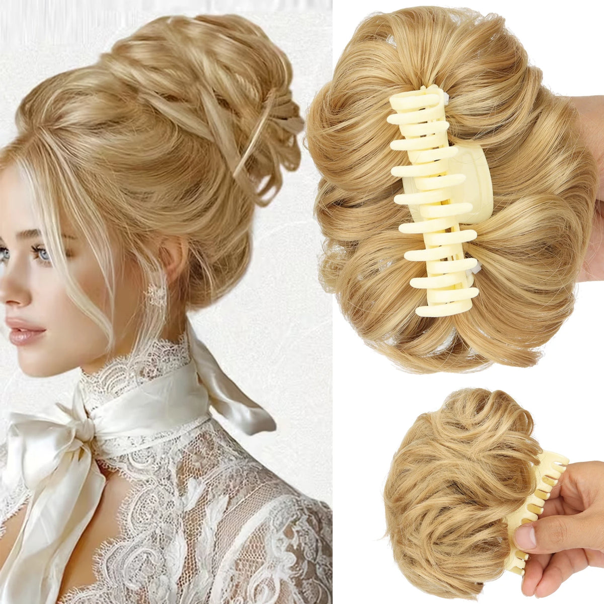 Disheveled bun hair clip by Corporación Turística, a stylish hair accessory with a claw clip for messy updos.