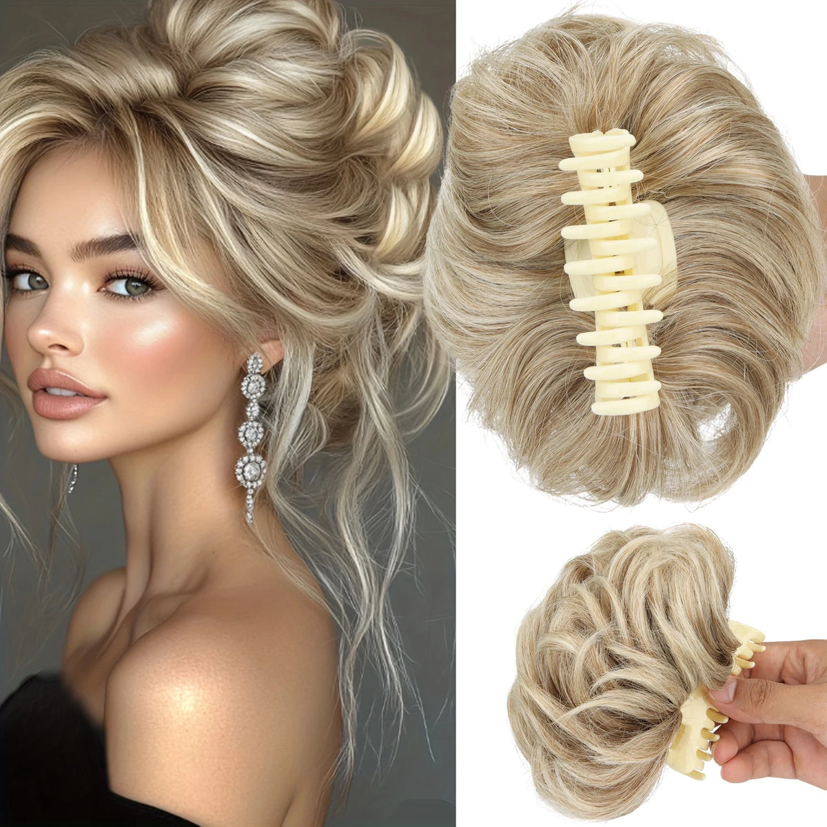 Disheveled hair bun clip by Corporación Turística, a messy hair accessory clip for stylish hair styling.