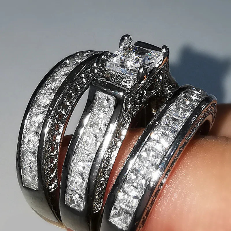 Set of three fashion sterling silver 925 rings featuring stylish designs, perfect for everyday wear and accessorizing.