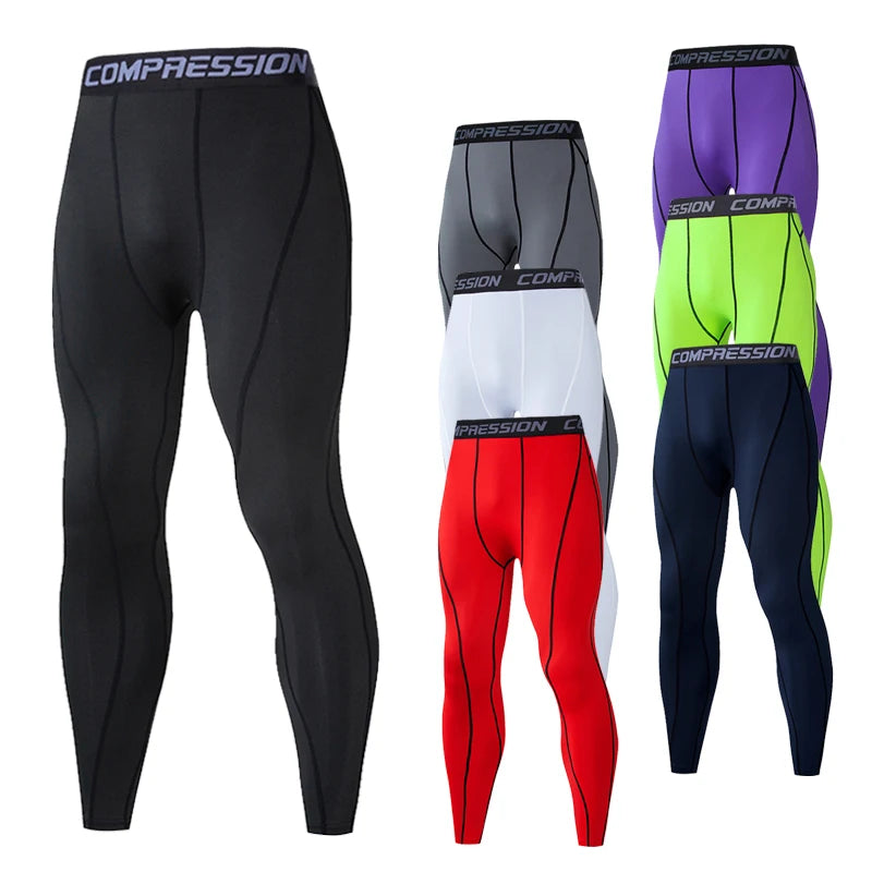 Red men's compression jogger pants from Corporación Turística, size 3XL, designed for 93-100kg, made of stretchy athletic material.
