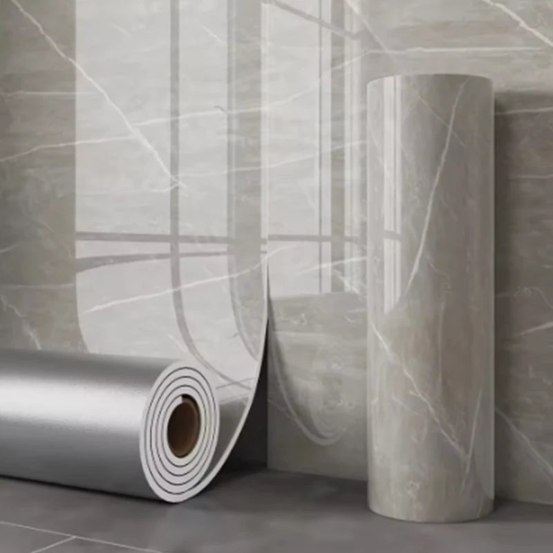 Self-adhesive foam marble wallpaper roll by Corporación Turística, 40cm x 3m, thick, realistic marble design for wall decoration.
