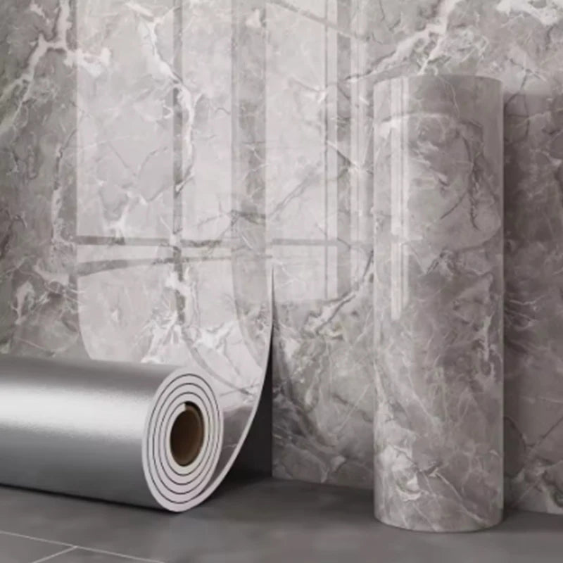 Self-adhesive foam marble wallpaper roll by Corporación Turística, featuring a realistic marble design for wall decoration.