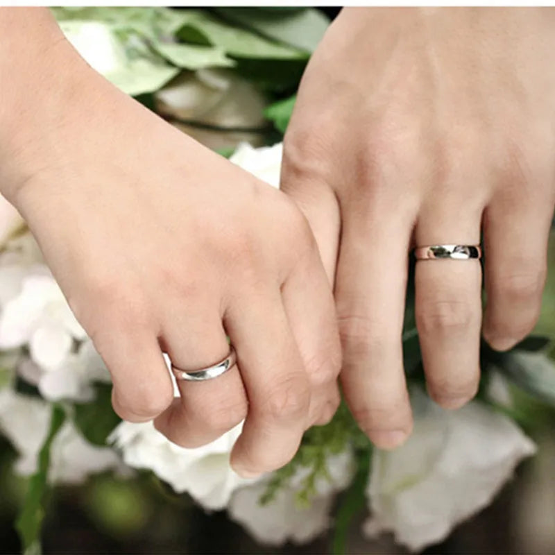 Sterling silver 925 couples ring by Corporación Turística, showcasing a sleek, polished design perfect for romantic partners.