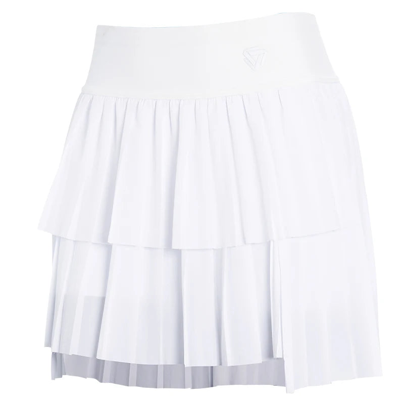 Mint green women's sporty pleated tennis miniskirt by Corporación Turística, featuring a stylish, comfortable athletic design.
