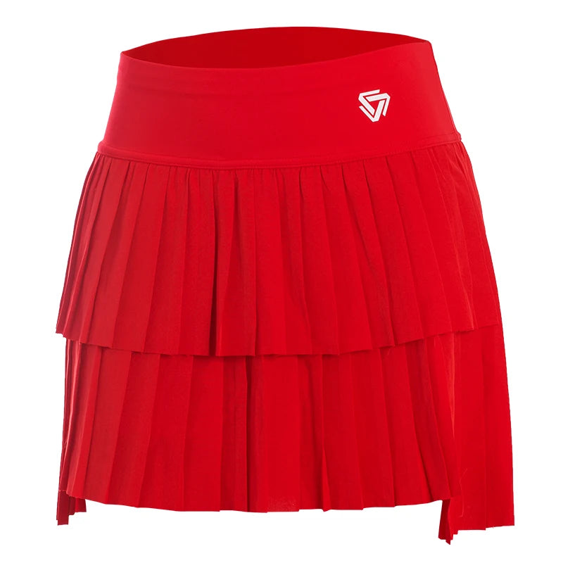 Mint green women's sporty pleated tennis miniskirt by Corporación Turística, featuring a lightweight, athletic design for active wear.