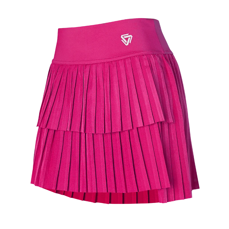 Mint green women's sporty pleated mini skirt for tennis from Corporación Turística, designed for active wear and athletic style.
