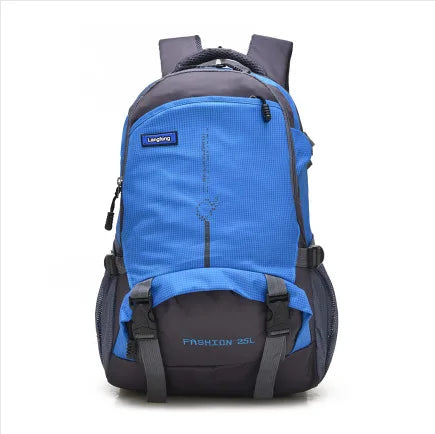 Purple 25L waterproof backpack by Corporación Turística, showing its large capacity and durable material for outdoor use.
