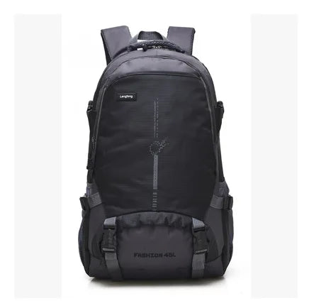 Purple waterproof backpack by Corporación Turística, large capacity 25L and 45L, ideal for outdoor and travel use.