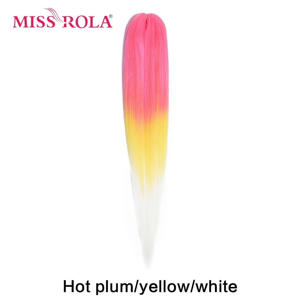 Miss Rola synthetic 26-inch Kanekalon hair extension, 75g, displayed in a natural, wavy style on a mannequin head.