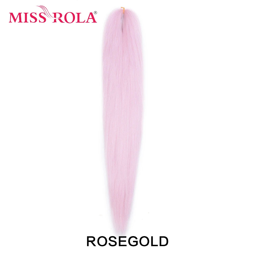 Miss Rola synthetic 26-inch Kanekalon hair extension, 75g, with natural texture and vibrant color, designed for hair styling.