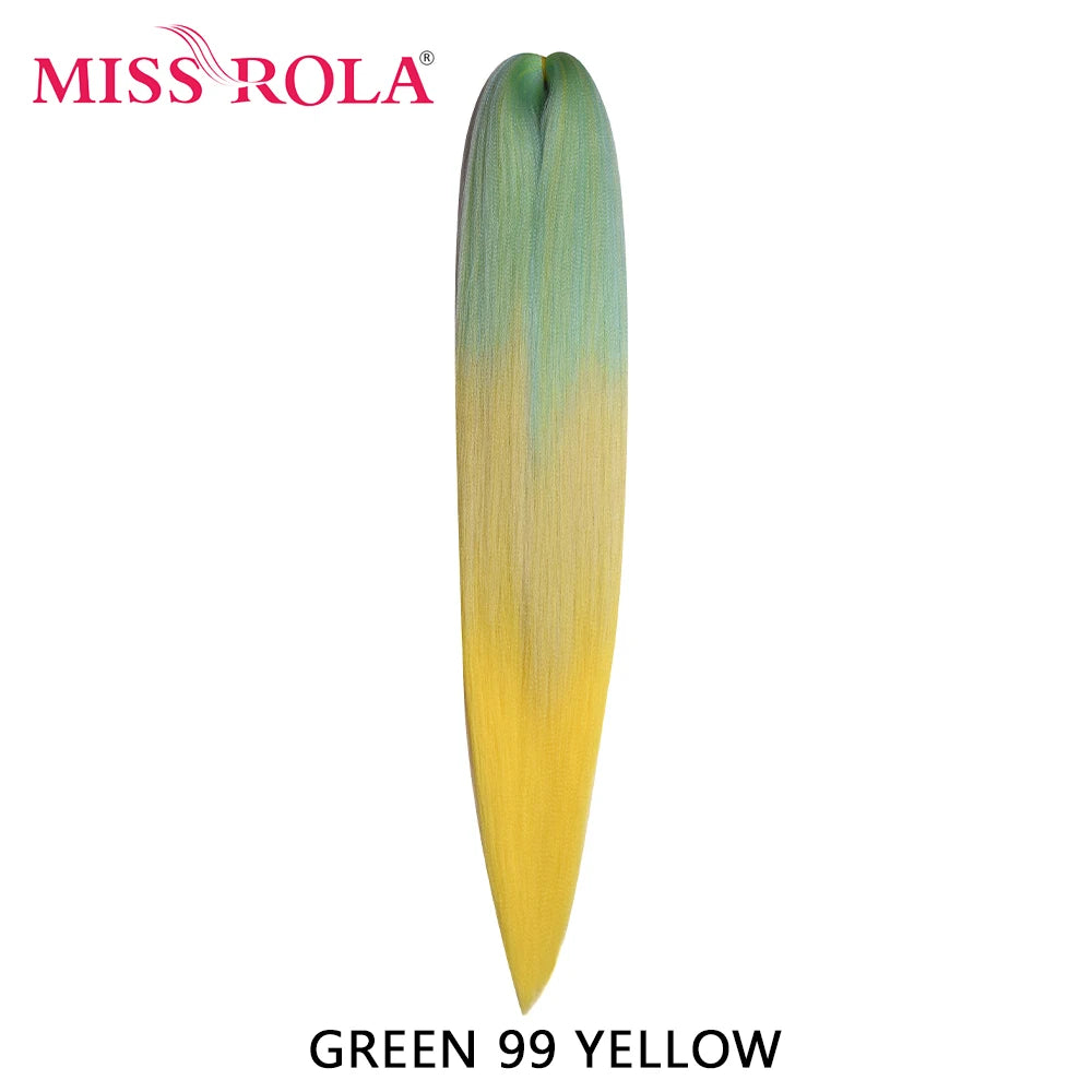 Miss Rola synthetic 26-inch hair extension with 75g Kanekalon fiber, displayed in a close-up image showing texture and color.