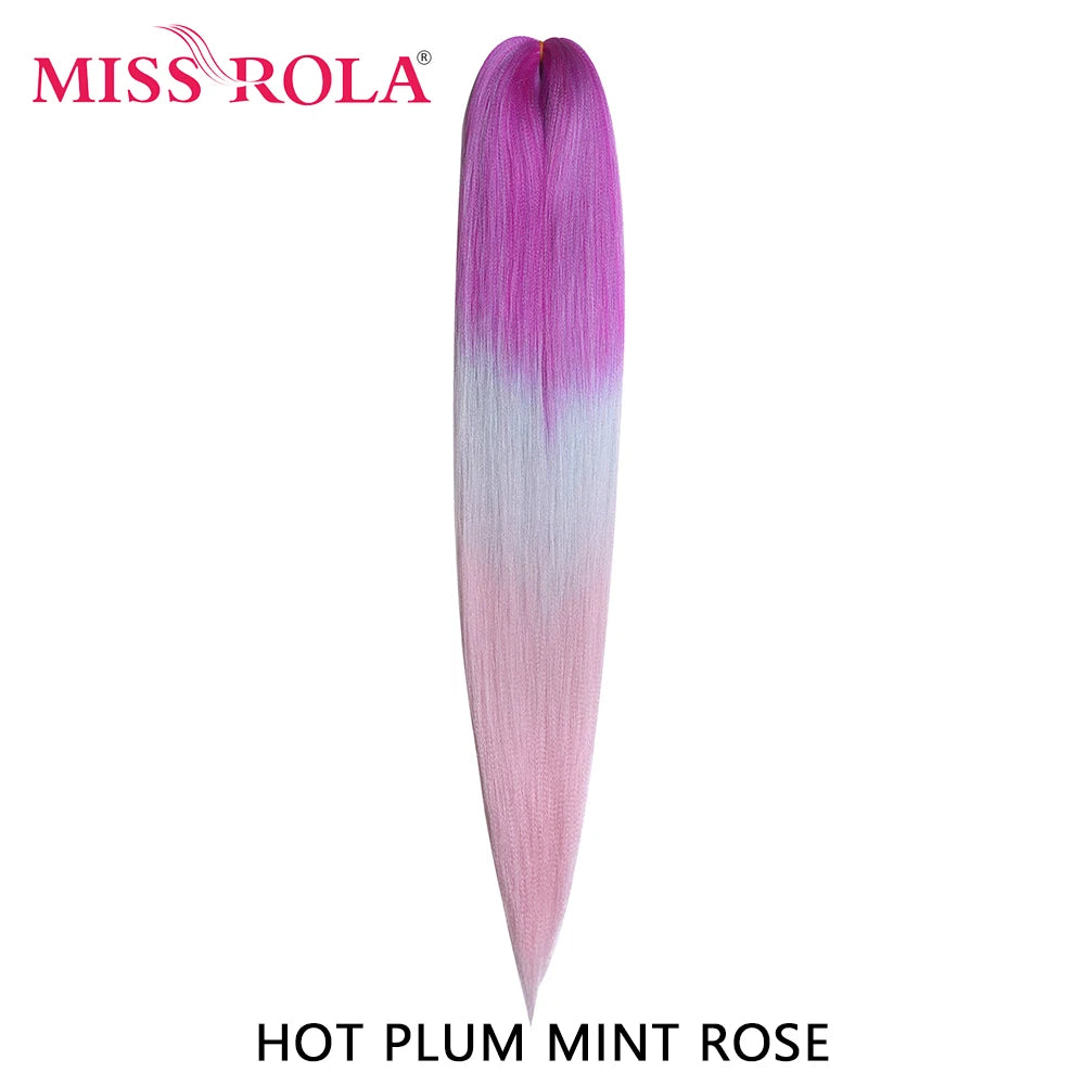 Miss Rola synthetic 26-inch Kanekalon hair extension, 75g, displayed in a natural, close-up view showcasing the texture and color.