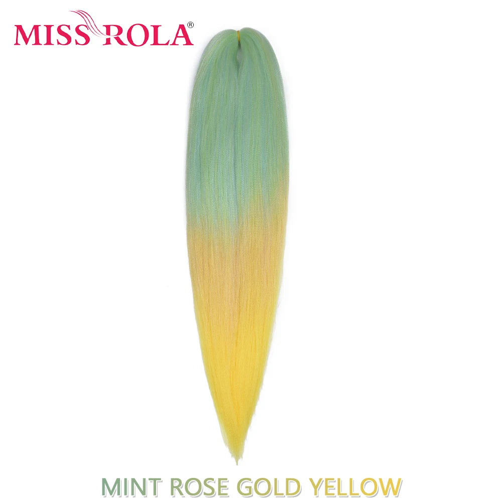 Miss Rola synthetic 26-inch 75g Kanekalon hair extension shown in natural black color for long, voluminous hairstyles.