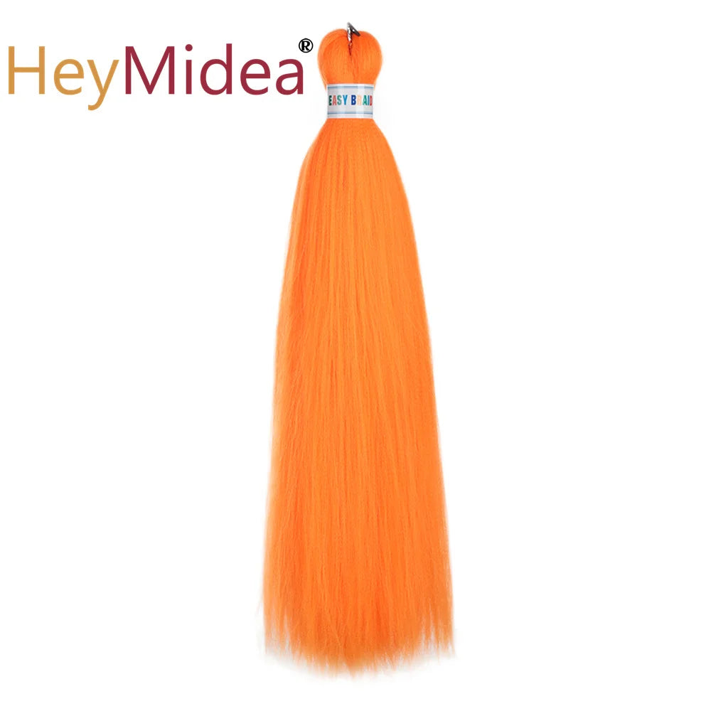 26-inch synthetic hair extensions from Corporación Turística, showing long, straight, black synthetic hair for hair lengthening.