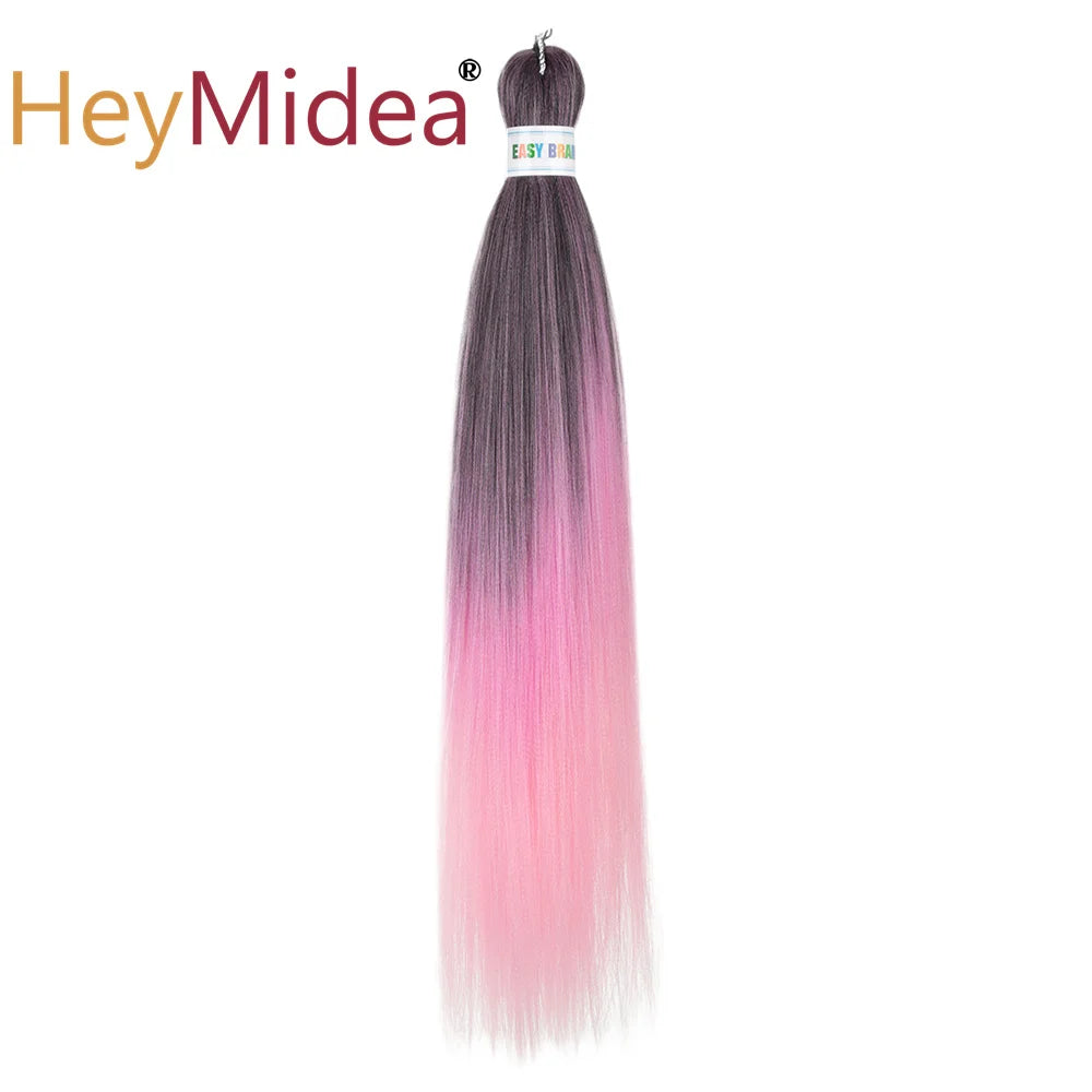 Synthetic 26-inch hair extensions from Corporación Turística, showing long, straight, and shiny synthetic hair for styling.
