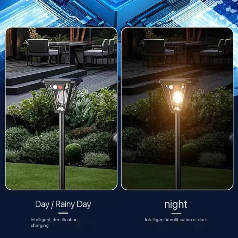 Solar 2-in-1 outdoor wall lamp by Corporación Turística, featuring a modern design with solar panels and adjustable lighting.