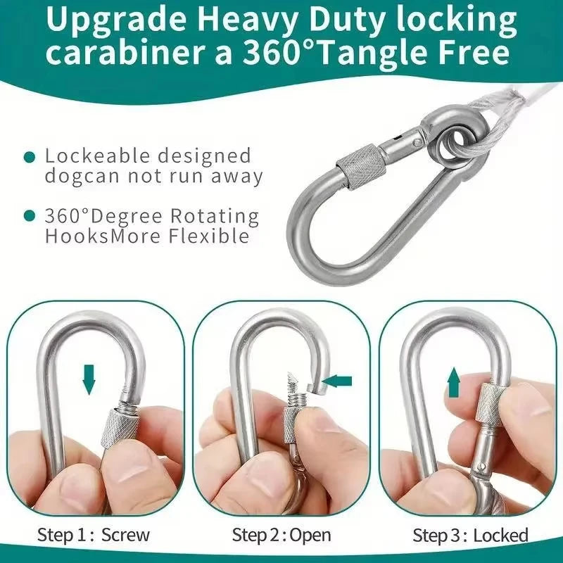 Stainless steel versatile clothesline from Corporación Turística, 2 meters long, suitable for hanging clothes and durable use.