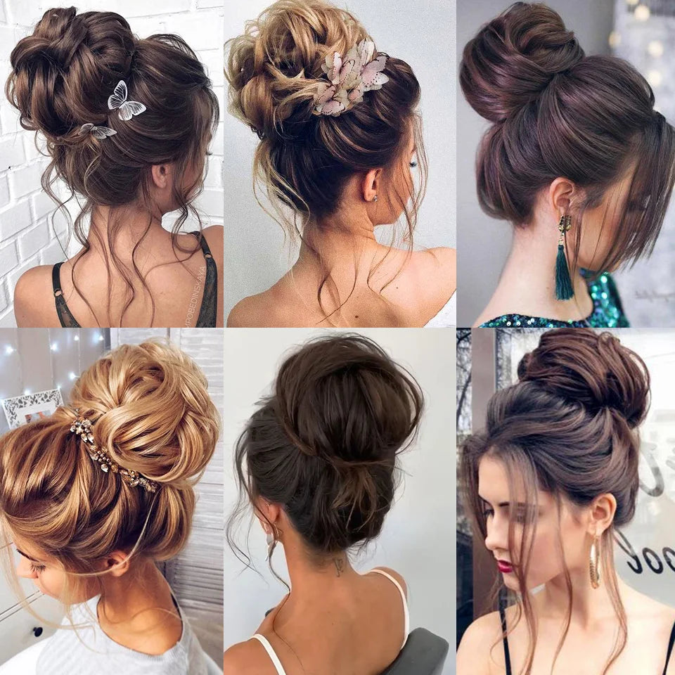 Disheveled synthetic LUPU bow with claw clip, designed for hair styling, featuring a textured, casual look.