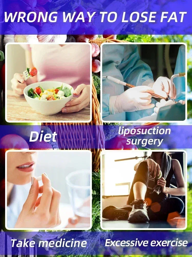 Three bottles of Corporación Turística essential oil for rapid weight loss, designed to help burn fat in seven days.