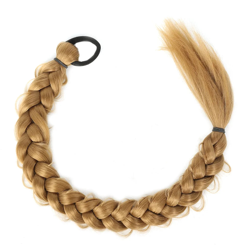 Trenzadas extensiones de cabello de cola de caballo de Corporación Turística, natural y fácil de usar en diferentes estilos.