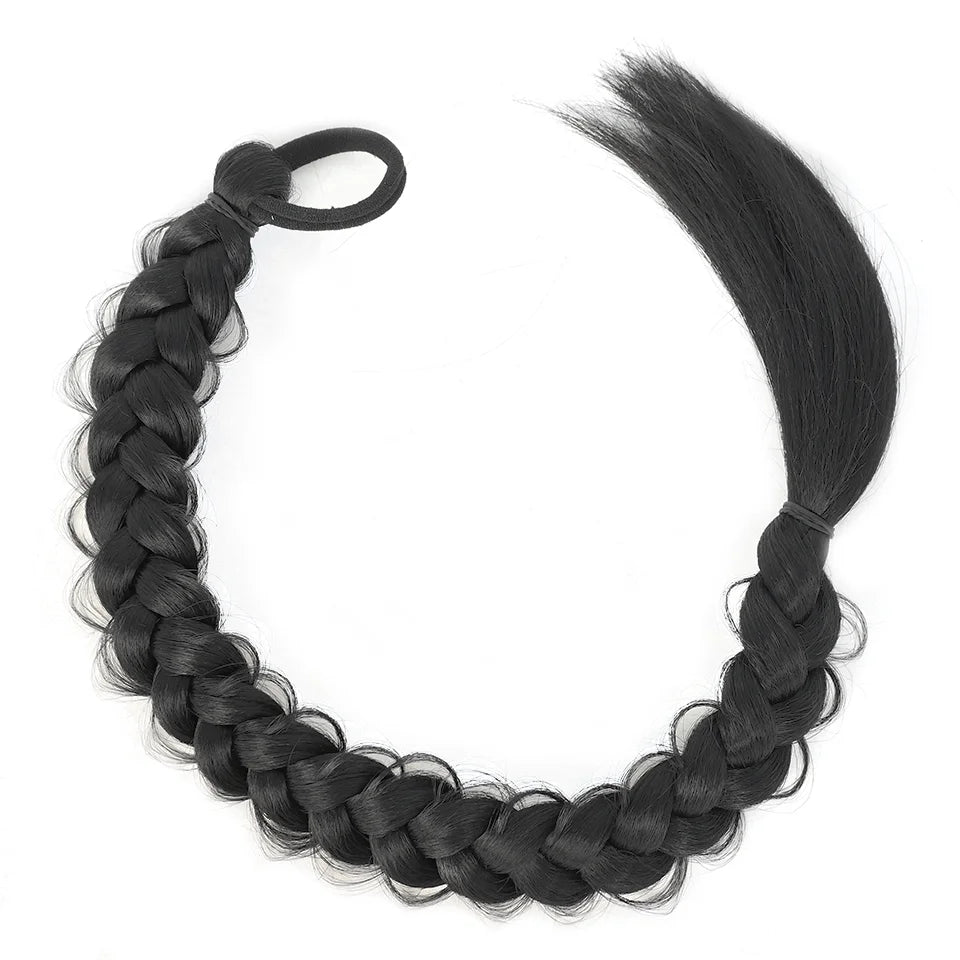 Trenzadas extensiones de cabello tipo cola de caballo de Corporación Turística, natural y listos para peinar.