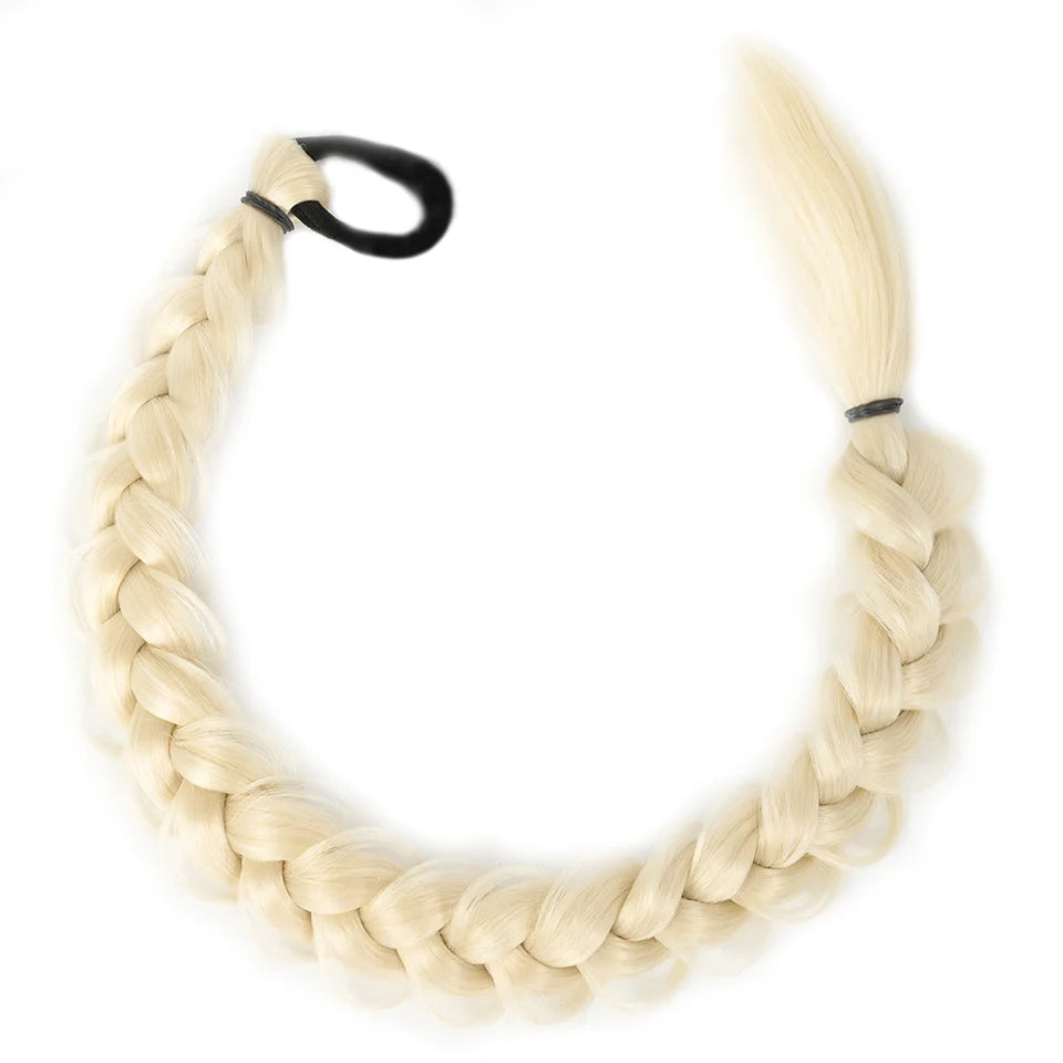 Trenzadas extensiones de cabello de cola de caballo de Corporación Turística, natural y con acabado trenzado para estilo elegante