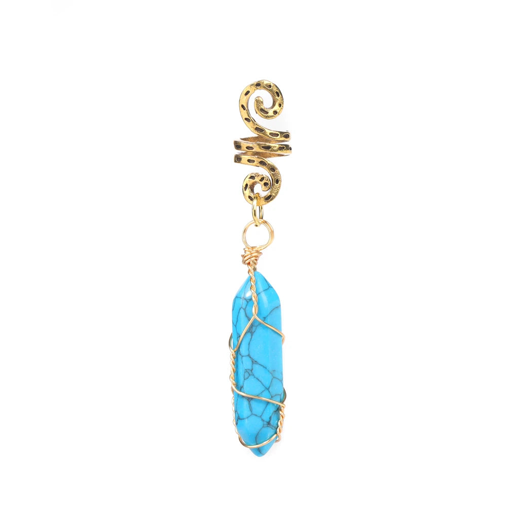 Natural stone pendant necklace for women and girls, featuring a 4.72-inch pendant with elegant design by Corporación Turística.