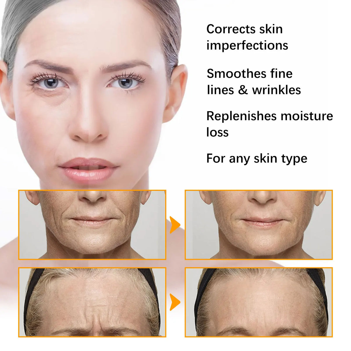 Three 50g jars of Corporación Turística facial rejuvenating cream with turmeric and antioxidants, shown in a close-up image.