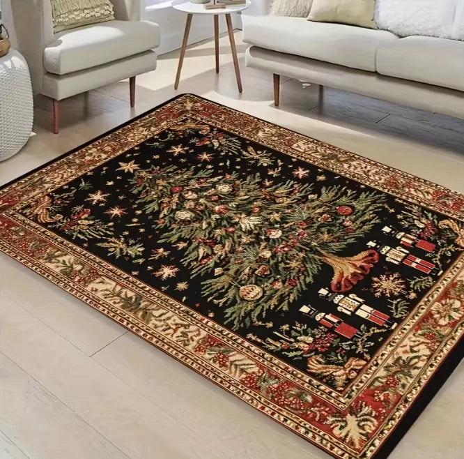 Christmas-themed rug for living room, bedroom, or kitchen by Corporación Turística, featuring festive holiday design in 80x120cm size.