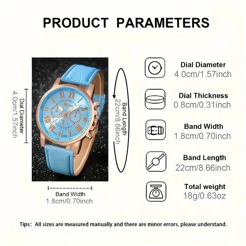 Fashion quartz watch and jewelry set from Corporación Turística, featuring a stylish watch and matching jewelry pieces.