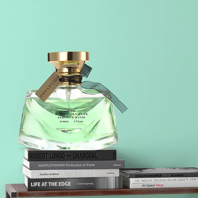 Luxury 50ml jasmine nocturnal perfume spray by Corporación Turística with elegant bottle design, ideal for evening wear.