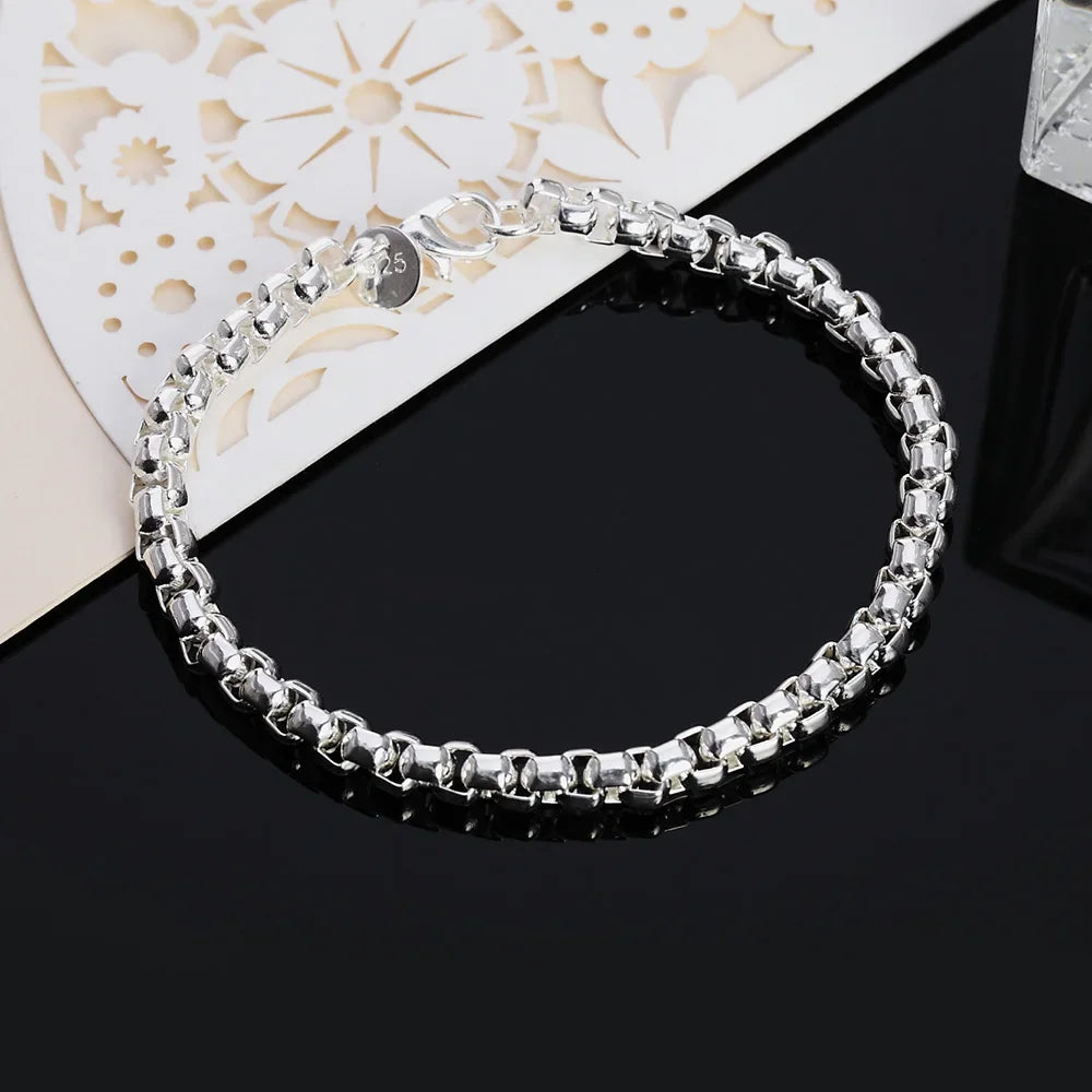 Sterling silver 925 chain, 45-60cm length, 4mm width, wholesale jewelry by Corporación Turística.