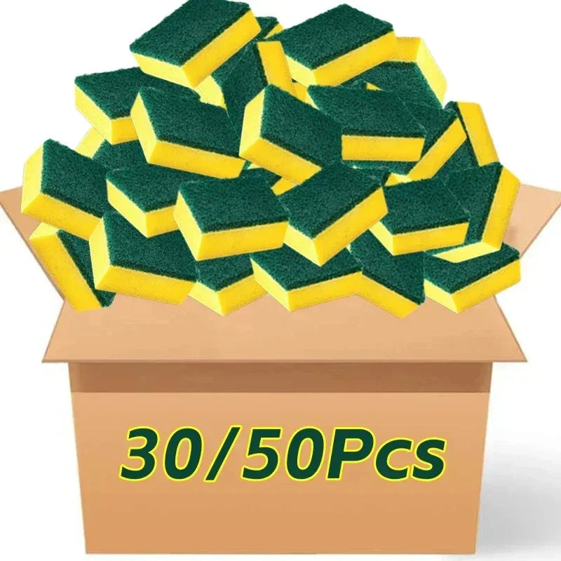 Set of 50 double-sided magic cleaning sponges by Corporación Turística, highly absorbent and ideal for versatile cleaning tasks.