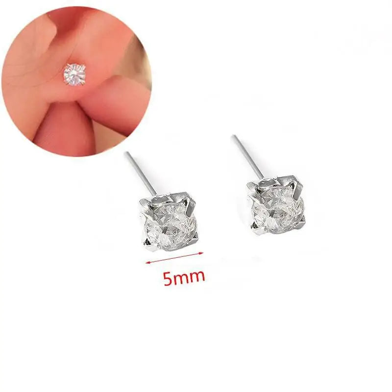 Korean fashion pearl tassel earrings with needle detail, featuring small white pearls and a delicate hanging design.