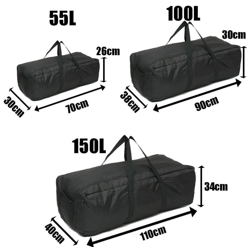 55L camping gear storage bag by Corporación Turística, durable coffee-colored travel and camping equipment organizer.