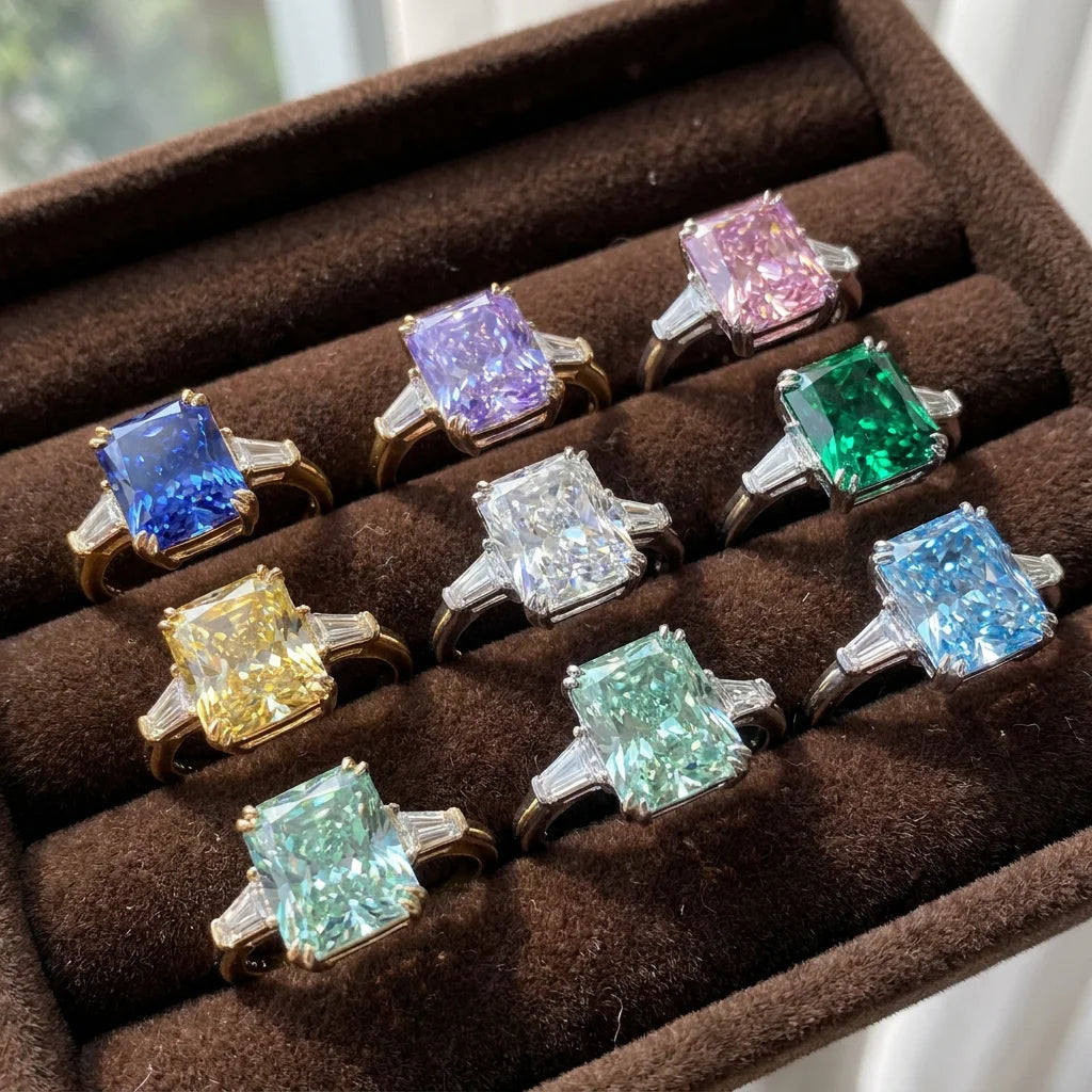 Sterling silver S925 ring with green mint cubic zirconia from Corporación Turística, featuring a detailed band and sparkling gemstone.