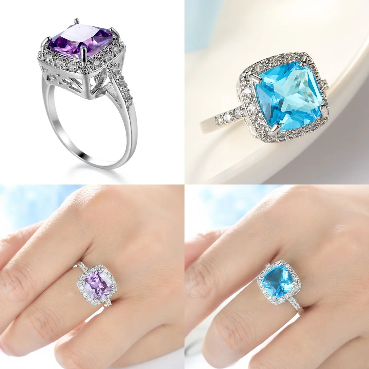 Fashionable 925 Sterling Silver women's rings featuring elegant designs, perfect for stylish accessorizing.