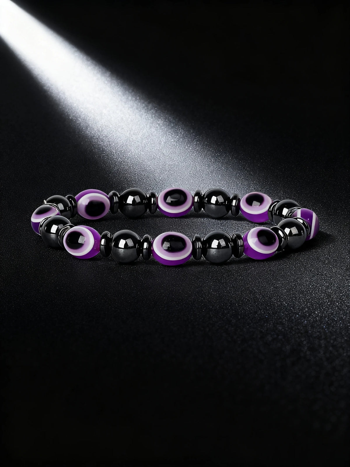 Hematite bracelet with rectangular natural stone beads, 19cm length, crafted by Corporación Turística, stylish and elegant jewelry piece.
