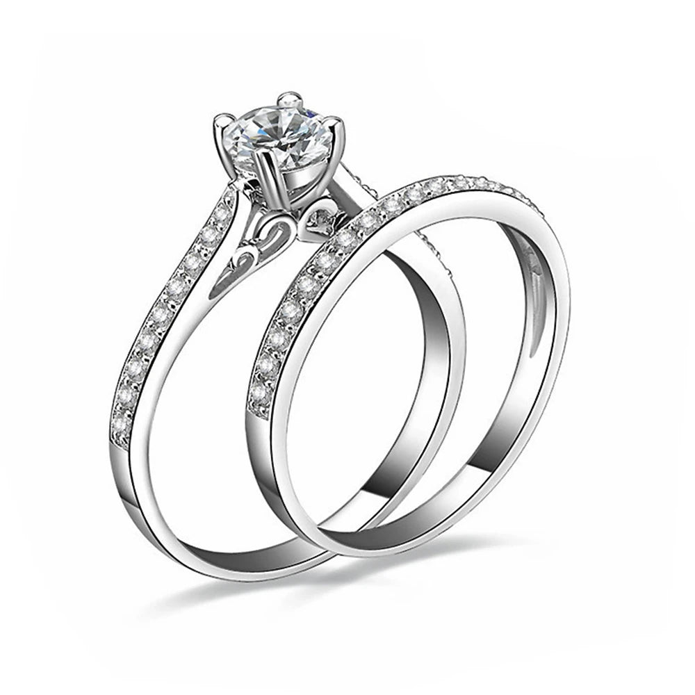 Sterling silver 925 ring with sparkling cubic zirconia inlays, featuring intricate design from Corporación Turística.
