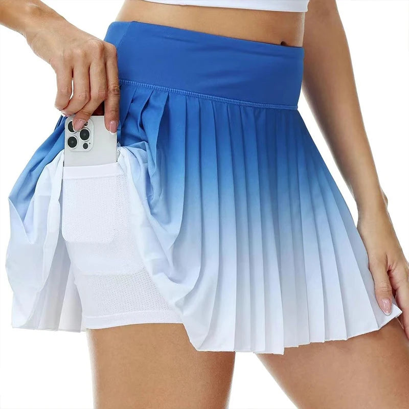 Colorful gradient running shorts by Corporación Turística, lightweight and breathable, designed for summer exercise and active wear.