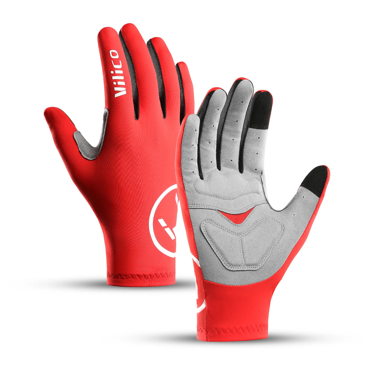 Vilico professional cycling gloves for outdoor riding, black with padded palms, from Corporación Turística.