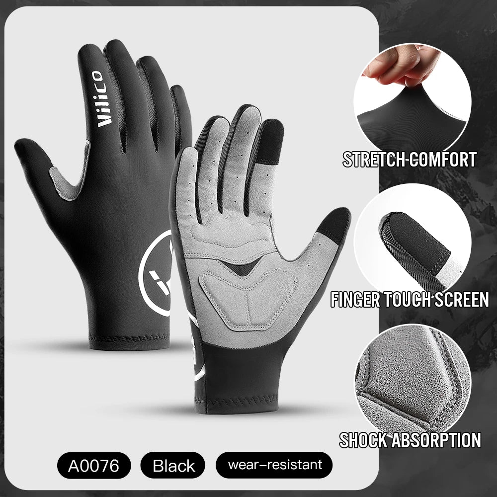 Professional Vilico cycling gloves for outdoor riding by Corporación Turística, featuring breathable material and secure fit.