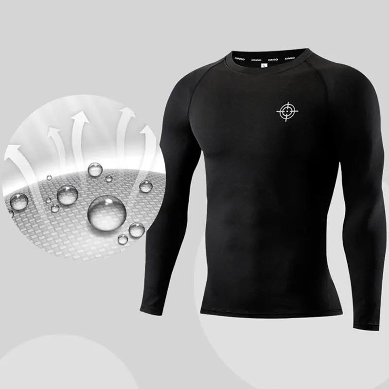 Men's compression sports set by Corporación Turística, includes a fitted athletic top and shorts for active wear.